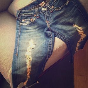 True Religion cropped jeans