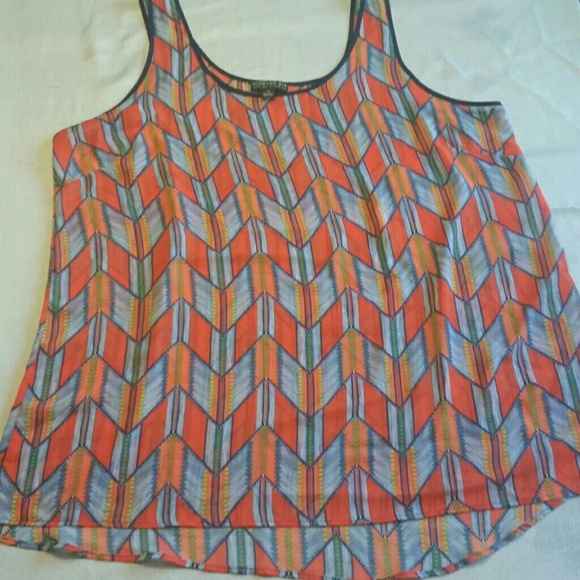 Looooong Aztec Sheer Tank - Picture 2 of 4