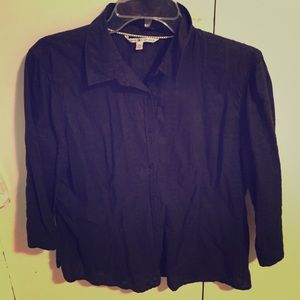 Black Tommy Hilfiger dress shirt.