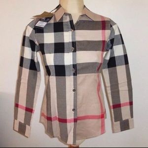 Authentic NWT BURBERRY Brit Nova Long Sleeve Plaid