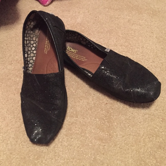 Women's Classic-Glitter Black Toms