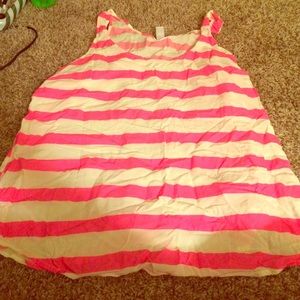 Pink stipend old navy tank top