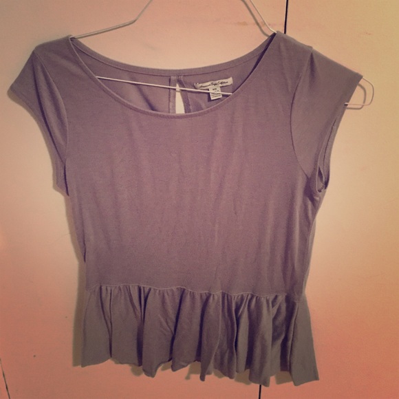 Casual Grey peplum top!
