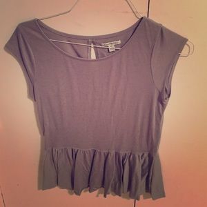 Casual Grey peplum top!