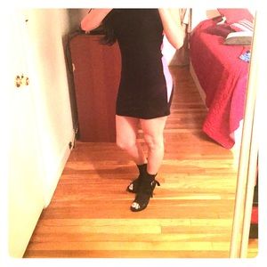 black and pink dress