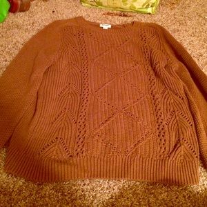 Tan cable knit sweater xl
