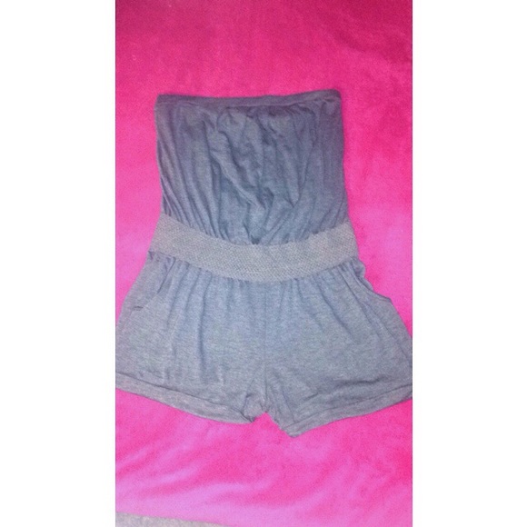 Grey romper (strapless)