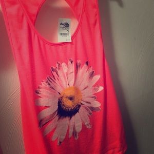 Cut out sunflower tank top
