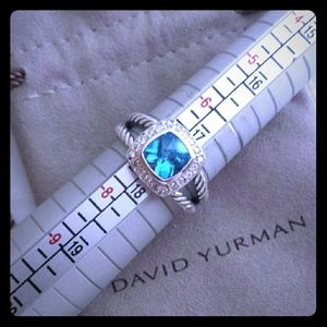 David Yurman Albion blue topaz petite ring...