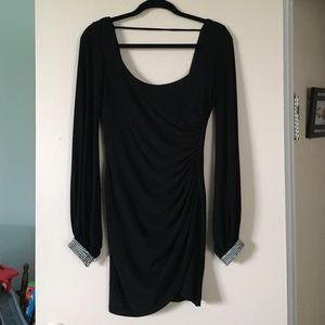 Arden B long sleeve studded cuff dress