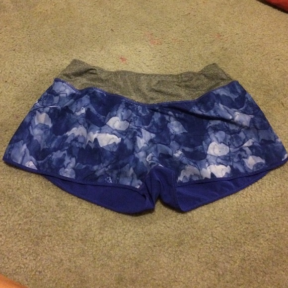 Blue workout shorts