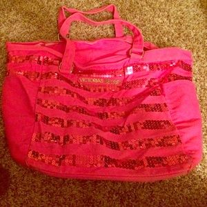 Pink Victoria's Secret bag