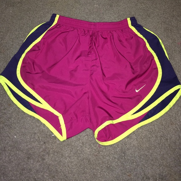 Purple Nike tempo shorts