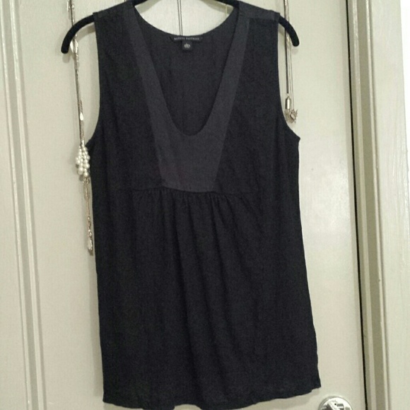 Black Silk + Linen Top