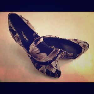 Dolce & Gabbana 120MM Floral Platform Heels