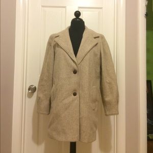 Beige button up coat