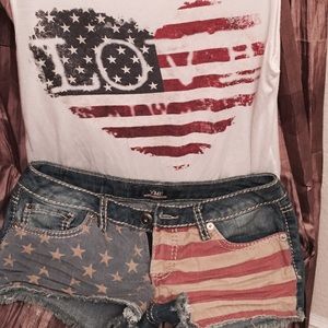 Fourth of July summer set! Top and shorts bundle!