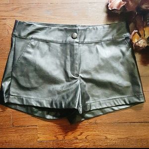 Faux Leather Shorts