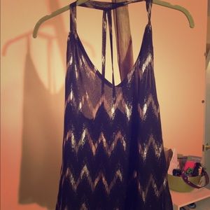 Chevron print halter top