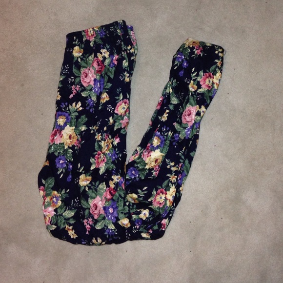 Vintage high waisted floral pants - Picture 1 of 3