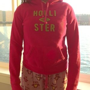 Pink and Green Hollister Sweatshirt