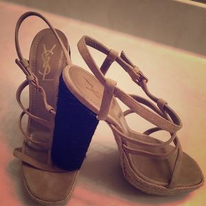 YSL 120MM Espadrille Platform Heels