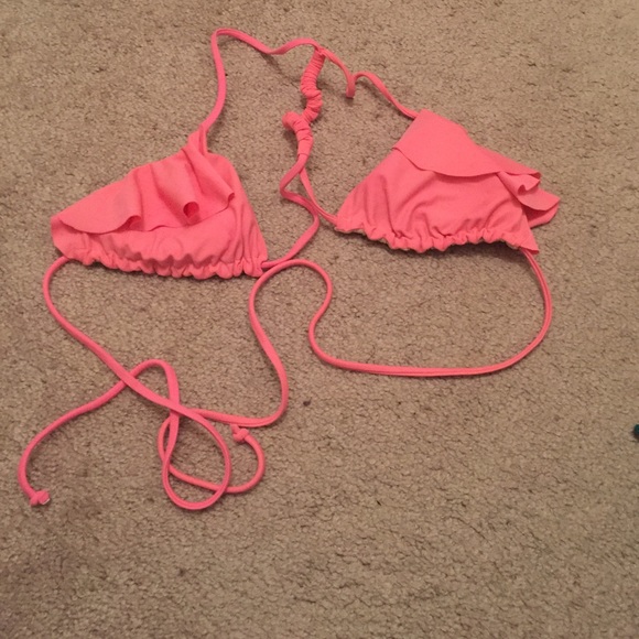 Pink Scrunch Butt Ruffle Bikini