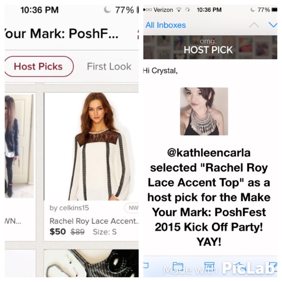 💁🏻HP! Final ✂️ Rachel Roy Lace Accent Top