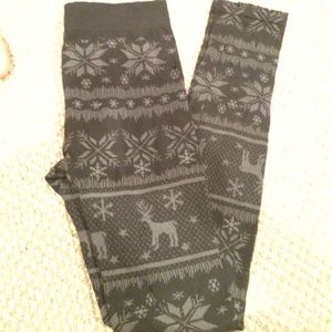 Fleece inside winter leggings