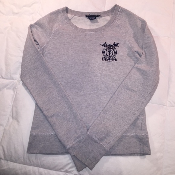 Ralph Lauren Heather Gray Crewneck Sweatshirt - Picture 1 of 4
