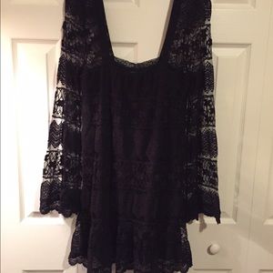 Black lace urban outfitters dress