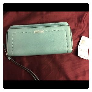 Coach accordion zip around wallet