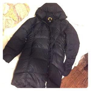 Long down black jacket