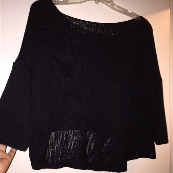 Slouchy knit crop top