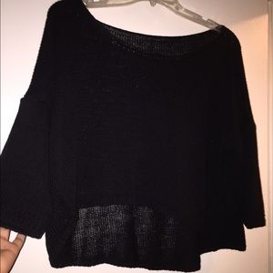 Slouchy knit crop top