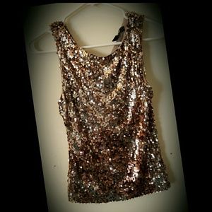 Forever 21 Gold sequins top