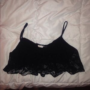 Black flowy bralette