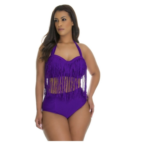 Purple Fringe Bikini