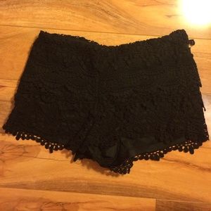 Tobi Black Lace Shorts