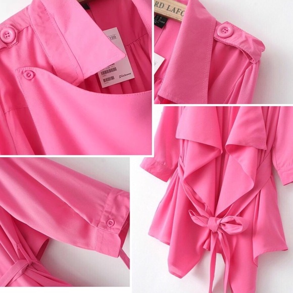 *Sold in bundle* premium chiffon jacket with belt - Picture 4 of 4