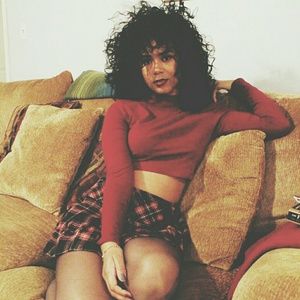 Burgundy forever 21 crop top