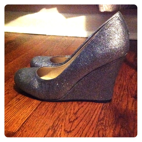 Silver Sparkle Wedges