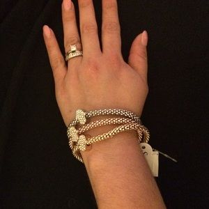 Tricolor hamsa bracelet