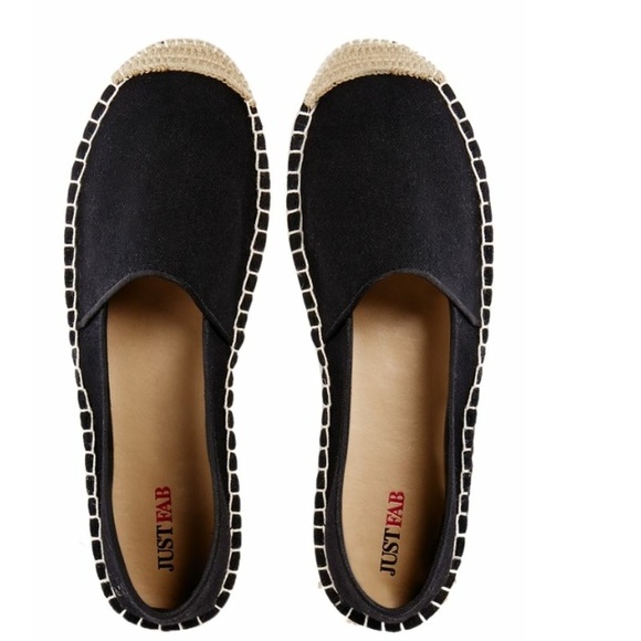 Black Espadrille Flats