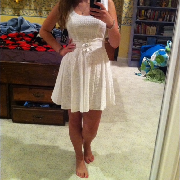 White eyelet dress