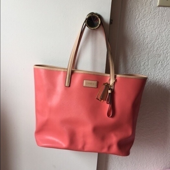 Hot pink coach tote
