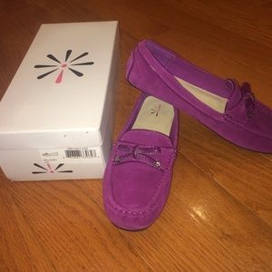 Isaac Mizrahi Live! Purple Suede Loafers