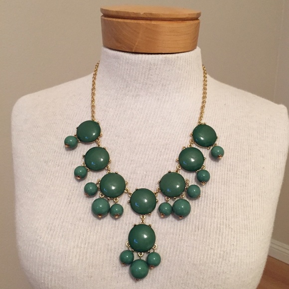 Accessories - Green Statement Bauble Necklace