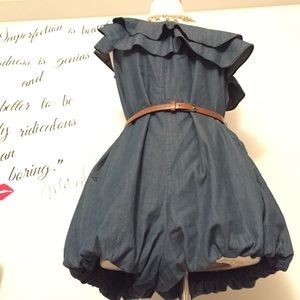Twelve by Twelve Dresses - 1 shoulder ruffle romper w/balloon shorts‼️🔥💓👗 Twelve by Twelve Dresses - 1 shoulder ruffle romper w/balloon shorts‼️🔥💓👗