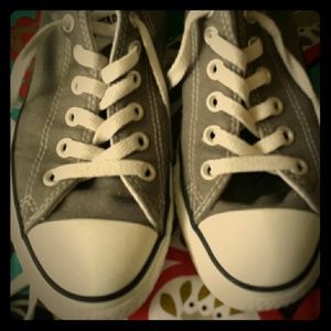Size 7 Gray Chuck Taylors.